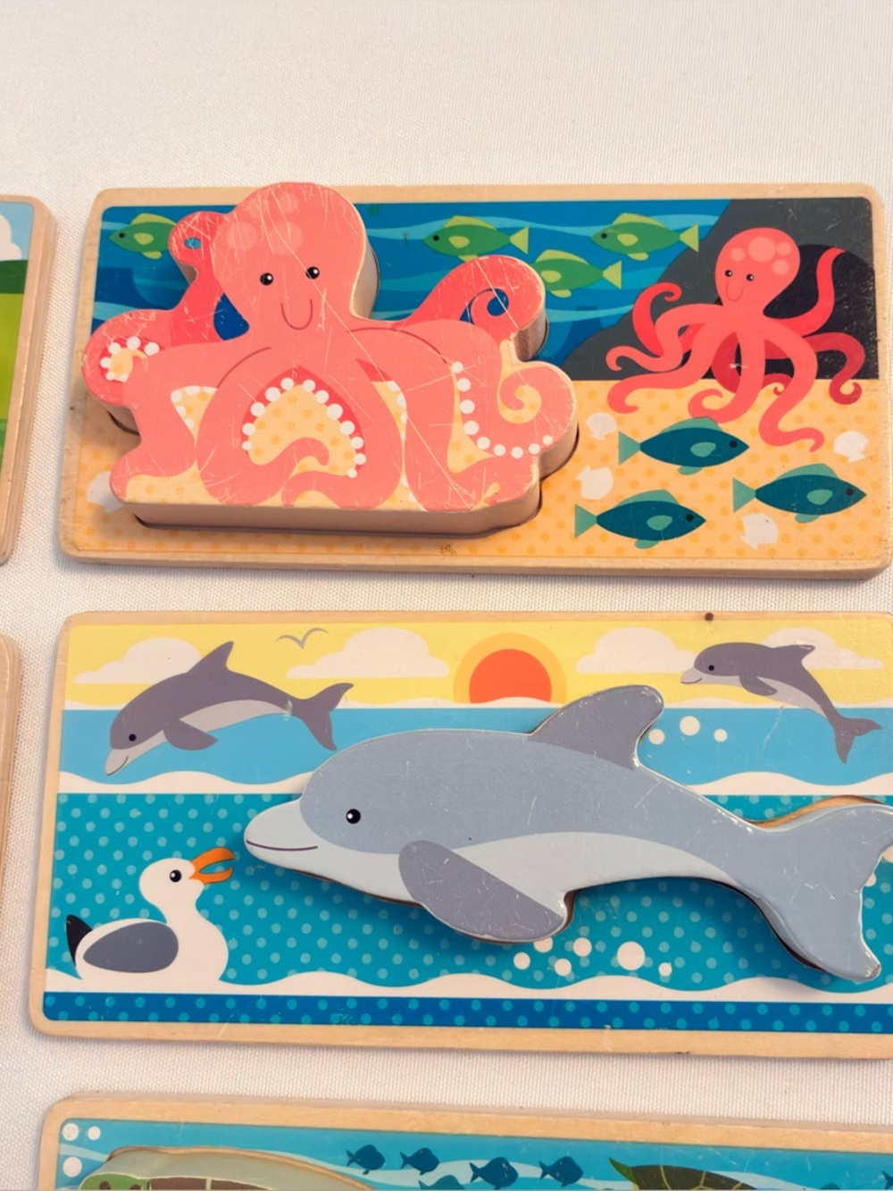 Melissa & Doug Animal Picture Boards Reversible Farm Ocean Jungle Forest - Picture 3 of 12